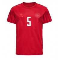 Pánský Fotbalový dres Dánsko Joakim Maehle #5 MS 2022 Domácí Krátký Rukáv